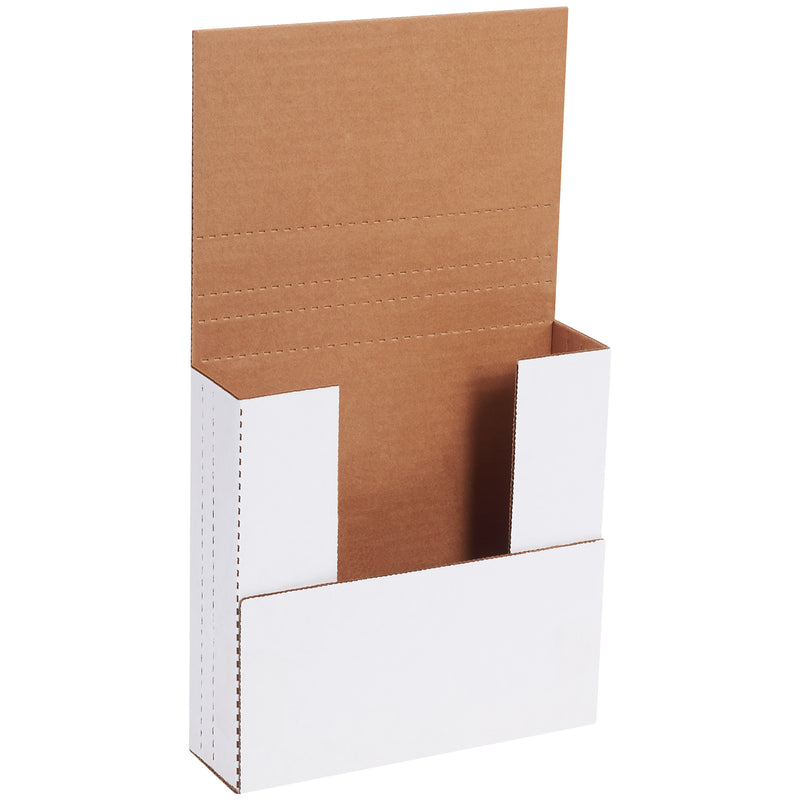 7 1/2 x 7 1/2 x 2" White Easy-Fold Mailers, Bundle Of 50 Bundle Of 50