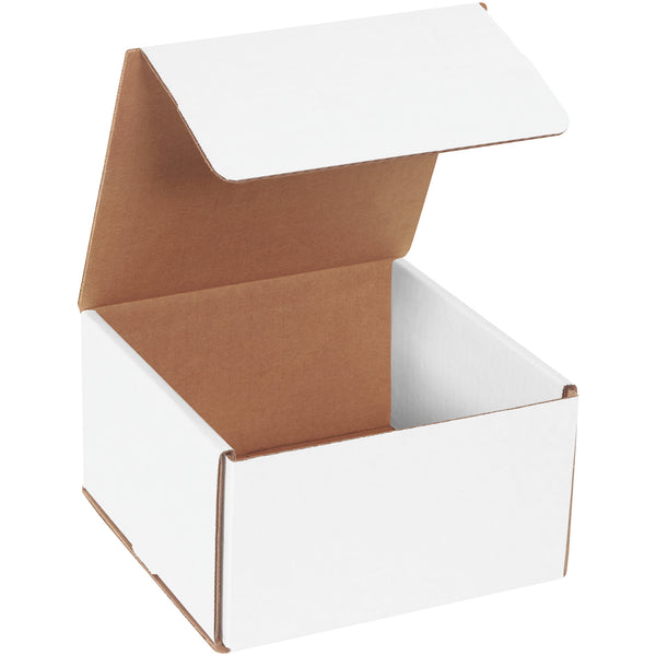 7 x 7 x 4" White Corrugated Mailers (M774) Bundle Of 50