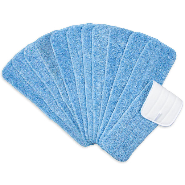 Arkwright Home Microfiber Flat Wet Mop Pads ECOMONY 18" Blue (12/Pack) (PNP830018B-F) 12/PK