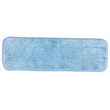 Hospeco® Microfiber Flat Wet Mop, 18", Blue, Pack of 12 (HOSM830018B) Pack of 12