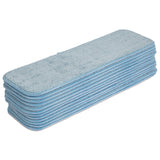 Hospeco® Microfiber Flat Wet Mop, 18", Blue, Pack of 12 (HOSM830018B) Pack of 12