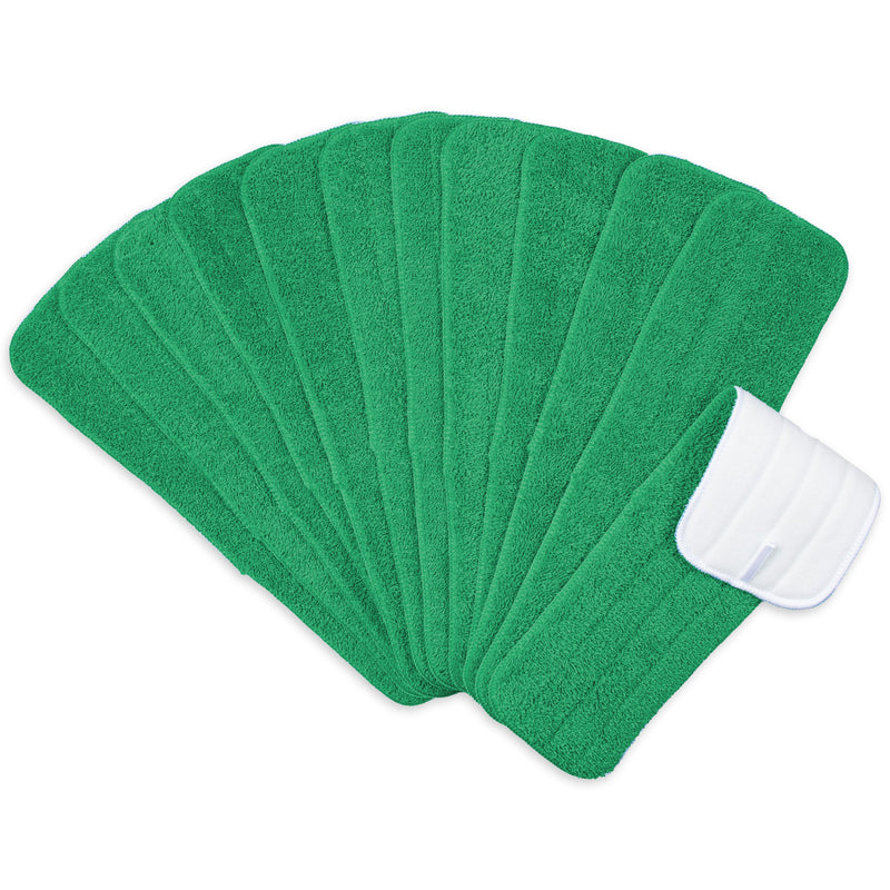 Arkwright Home Microfiber Flat Wet Mop Pads ECOMONY 18" Green (12/Pack) (PNP830018G-F) 12/PK