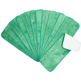 Hospeco® Microfiber Flat Wet Mop, 18" Green, 120/Case (HOSM830018G-CS) Case of 120
