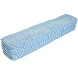 Hospeco® Microfiber Flat Wet Mop, 24", Blue, Pack of 12 (HOSM830024B) Pack of 12