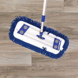 Hospeco® Fringed Dust Mops with Hook and Loop Backing, 24", Case of 72 (HOSM840024-CS) Case of 72