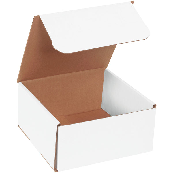 8 x 8 x 4" White Corrugated Mailers (M884) Bundle Of 50