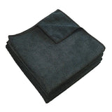 Hospeco® Microfiber Cloth 16x16 300 GSM Half-Fold Black, 12/Pack (HOSMFC3001616BK) Pack of 12