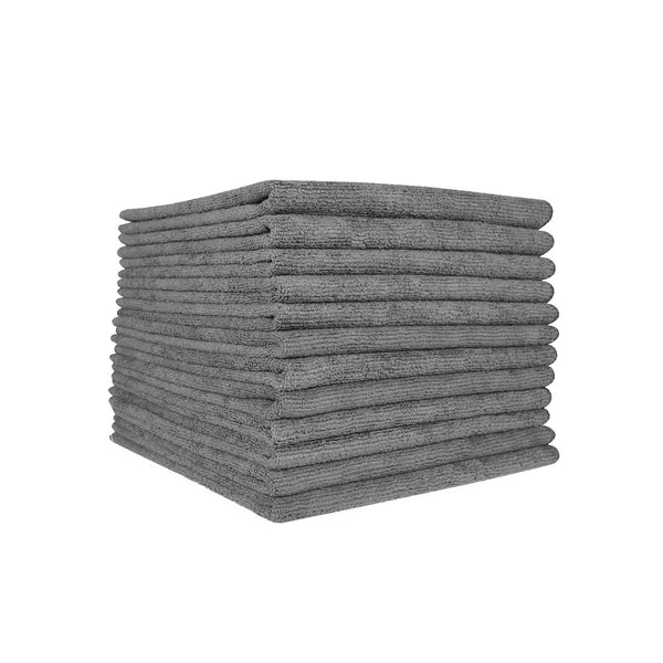 Arkwright Home Smart Choice Microfiber Cloths 16x16 49gm Grey (12/Pack) (PNP915100GRE) 12/PK