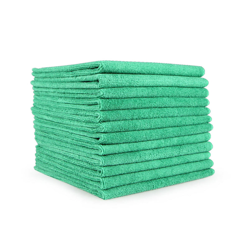 Arkwright Home Smart Choice Microfiber Cloths 12x12 20gm Green (P915115G) 12/PK