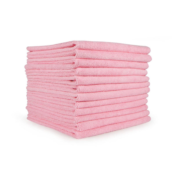 Arkwright Home Smart Choice Microfiber Cloths 14x14 38gm Pink (PNP915170P) 12/PK
