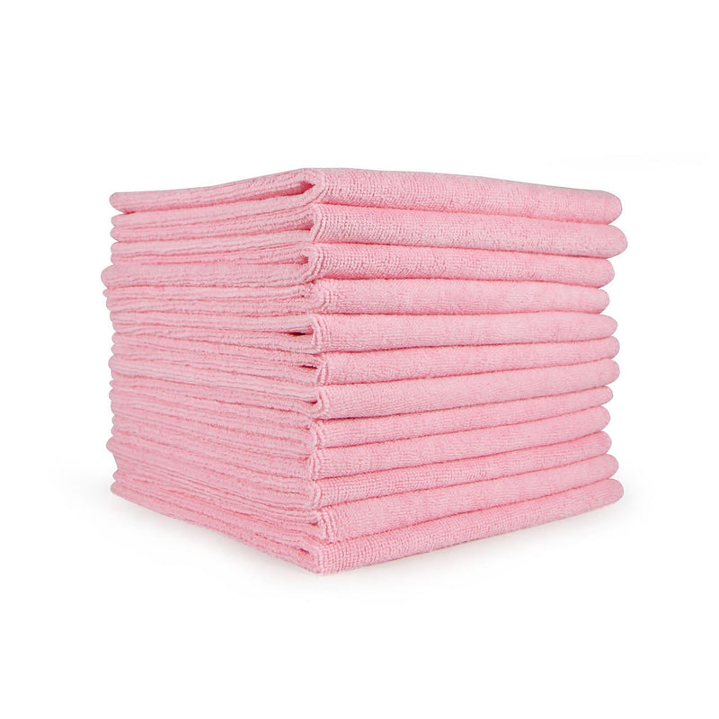Arkwright Home Smart Choice Microfiber Cloths 14x14 38gm Pink (PNP915170P) 12/PK