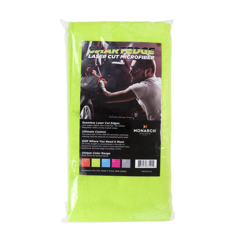 Arkwright Home Smart Edge Microfiber Cleaning Cloth 16x16 Green (12/Pack) (PNP915101G-EL) 12/PK