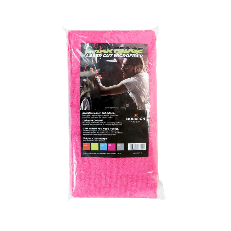 Arkwright Home Smart Edge Microfiber Cleaning Cloth 16x16 Pink (12/Pack) (PNP915101P-EL) 12/PK