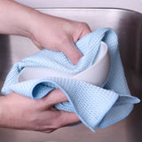 Hospeco® Microfiber Cloth Waffle 335 GSM Blue 16x16, 12/Pack (HOSMFCWA3351616BL) Pack of 12