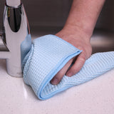 Hospeco® Microfiber Cloth Waffle 335 GSM Blue 16x16, 12/Pack (HOSMFCWA3351616BL) Pack of 12