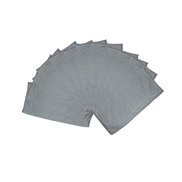 Arkwright Home Smart Choice Shiny Glass Cleaning Cloth 16x16 Grey (12/Pack) (PNP915160GRY) 12/PK