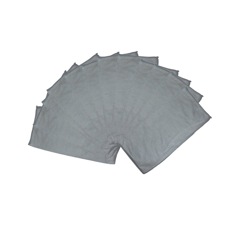 Arkwright Home Smart Choice Shiny Glass Cleaning Cloth 16x16 Grey (12/Pack) (PNP915160GRY) 12/PK