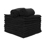 Hospeco® Microfiber Cloth 16x27 300 GSM Tri-Fold Black, 12/Pack (HOSMFC3001627BK) Pack of 12
