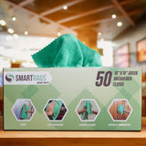 Hospeco® SmartRags XL Microfiber 45 Gram 16x16 Green, Case of 400 (MONM930G) Case of 400