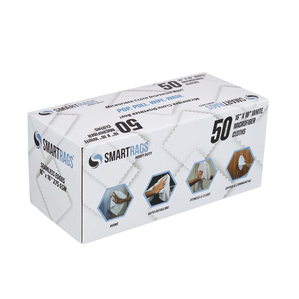 Arkwright Home SmartRagsXL Microfiber 45 Gram 16x16 White (1 Box of 50 Cloths) (PNP-M930-W) 1/EA