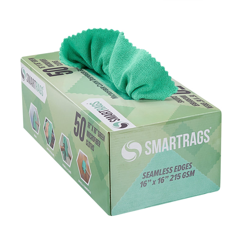 Arkwright Home SmartRagsXL Microfiber 35 Gram 16x16 Green (1 Box of 50 Cloths) (PNP-M931-G) 1/EA