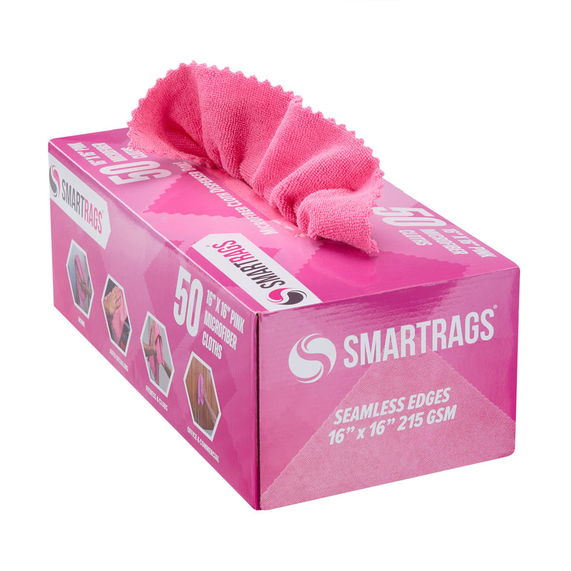 Arkwright Home SmartRagsXL Microfiber 35 Gram 16x16 Pink (1 Box of 50 Cloths) (PNP-M931-P) 1/EA