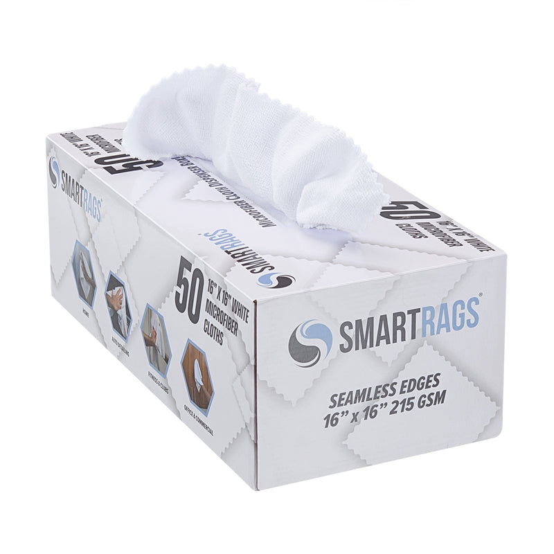 Arkwright Home SmartRagsXL Microfiber 35 Gram 16x16 White (1 Box of 50 Cloths) (PNP-M931-W) 1/EA
