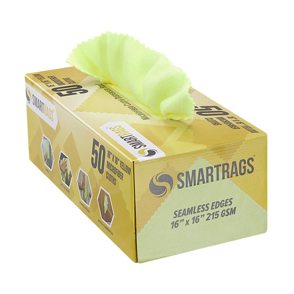 Arkwright Home SmartRagsXL Microfiber 35 Gram 16x16 Yellow (1 Box of 50 Cloths) (PNP-M931-Y) 1/EA