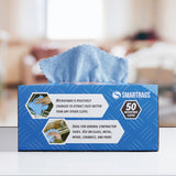 Hospeco® Smart Rags Microfiber Cloths 12x12 Blue, Case of 400 (HOSM950B) Case of 400