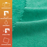 Hospeco® Smart Rags Microfiber Cloths 12x12 Green, Case of 400 (HOSM950G) Case of 400