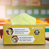 Hospeco® Smart Rags Microfiber Cloths 12x12 Yellow, Case of 400 (HOSM950Y) Case of 400