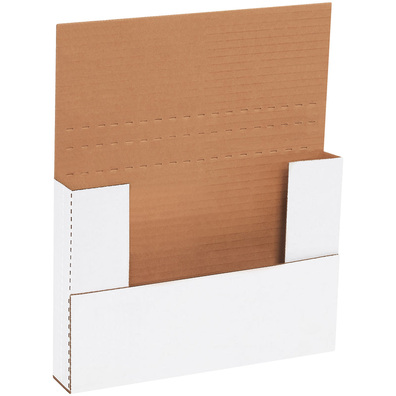 9 5/8 x 6 5/8 x 1 1/4" White Easy-Fold Mailers, Bundle Of 50 Bundle Of 50