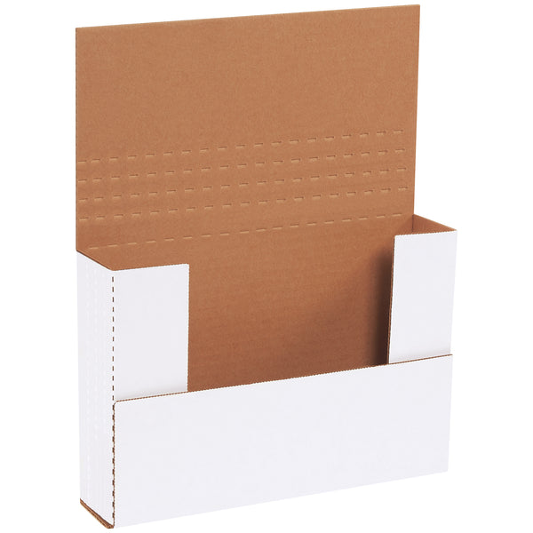 9 1/2 x 6 1/2 x 2" White Easy-Fold Mailers, Bundle Of 50 Bundle Of 50