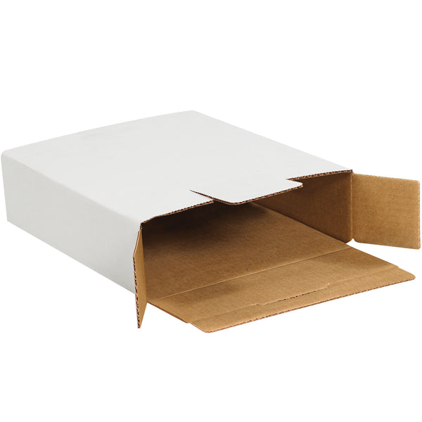 11 1/8 x 8 5/8 x 2 1/2" White Side Loading Locking Mailers (MAL1182) Bundle Of 50