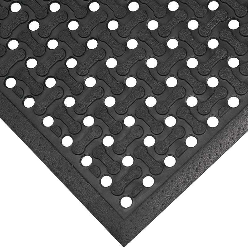 3 x 5' Black Anti-Slip Drainage Mat (MAT301BK) Each