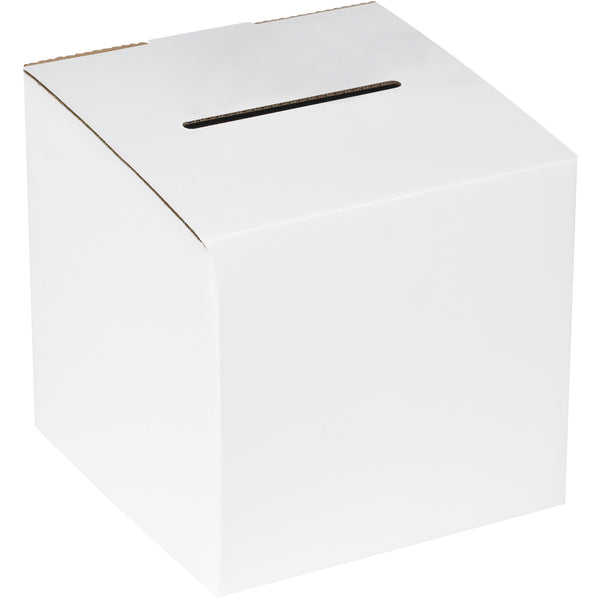 10 x 10 x 9-10" White Ballot Box, Bundle Of 10 Bundle Of 10