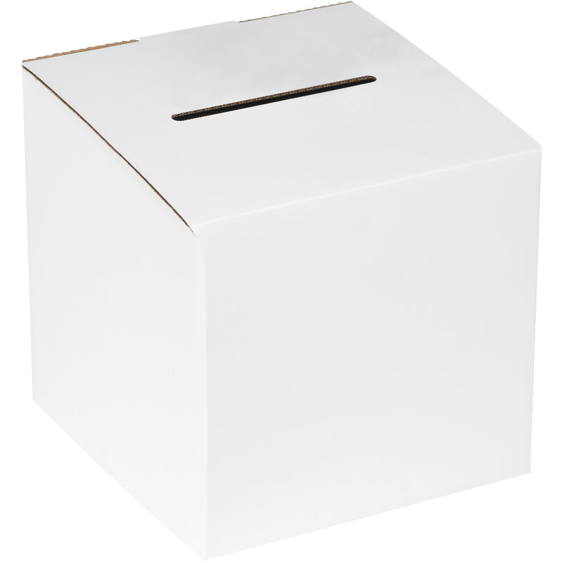 10 x 10 x 9-10" White Ballot Box (MBALLOT) Bundle Of 10