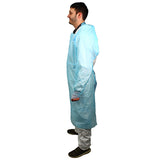 Safety Zone® ProGuard® CPE Isolation Gowns, Long Sleeves, Thumb Loops, 1.75 Mil, Blue, 25/Bag, 4 Bags/Case, 45" Long (SZNMCPE-45B) Case of 100