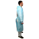 Safety Zone® ProGuard® CPE Isolation Gowns, Long Sleeves, Thumb Loops, 1.75 Mil, Blue, 25/Bag, 4 Bags/Case, 45" Long (SZNMCPE-45B) Case of 100