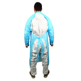 Safety Zone® ProGuard® CPE Isolation Gowns, Long Sleeves, Thumb Loops, 1.75 Mil, Blue, 25/Bag, 4 Bags/Case, 50" Long (SZNMCPE-50B) Case of 100
