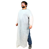 Safety Zone® ProGuard® CPE Isolation Gowns, Long Sleeves, Elastic Wrists, 1.75 Mil, White, 50/Bag, 2 Bags/Case, 60" Long (SZNMCPE-60W) Case of 100