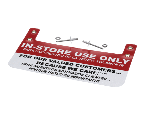 Mart Cart 200-1155 Sign W/Hardware: "No Children" (MCT200-1155) Each
