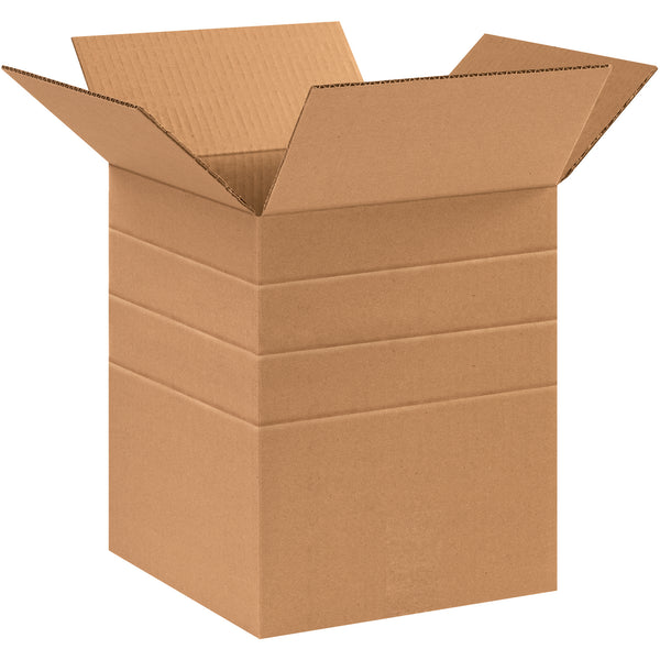 10 x 10 x 12" Multi-Depth Corrugated Boxes (MD101012) Bundle Of 25