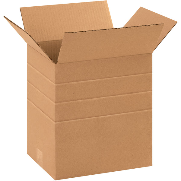 11 1/4 x 8 3/4 x 12" Multi-Depth Corrugated Boxes (MD11812) Bundle Of 25