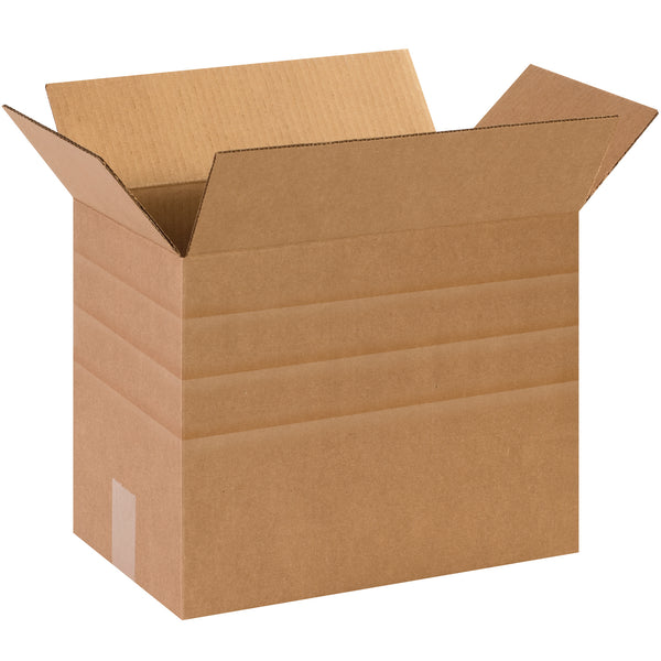 14 1/2 x 8 3/4 x 12" Multi-Depth Corrugated Boxes (MD14812) Bundle Of 25