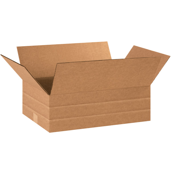 18 x 12 x 6" Multi-Depth Corrugated Boxes (MD18126) Bundle Of 25