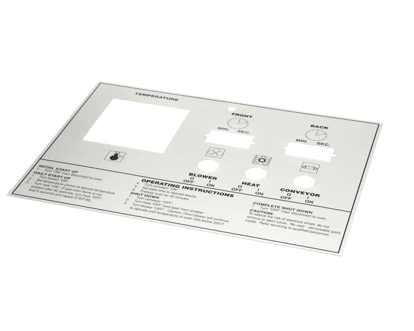Middleby 39464 Label,Control Face Ps570/555 (MD39464) Each