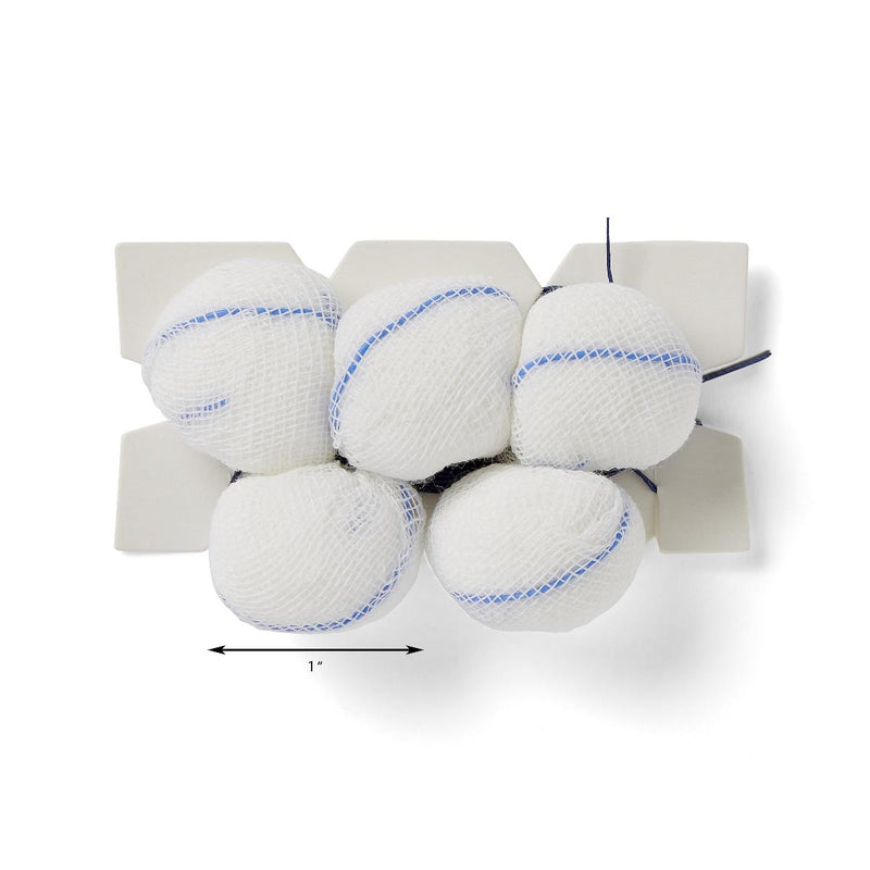 X-Ray Detectable Double-Strung Tonsil Sponge, Sterile, Size S, 7/8", 5/PK (MDS78912Z) Pack of 5