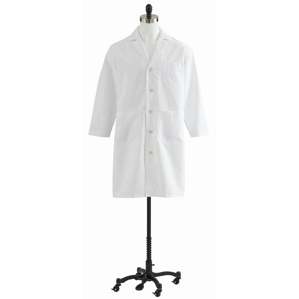 Men's Full Length Lab Coat, White, 38T, 1/EA  (MDT14WHT38TE) Each