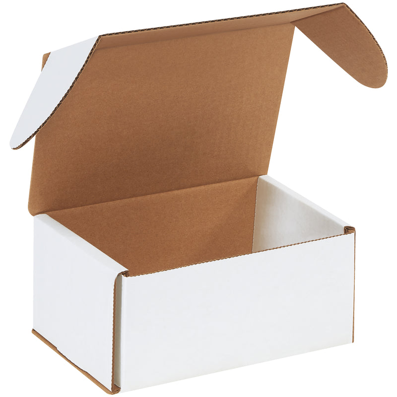7 5/8 x 5 7/16 x 3 9/16" White Outside Tuck Mailers (MEZ753) Bundle Of 25